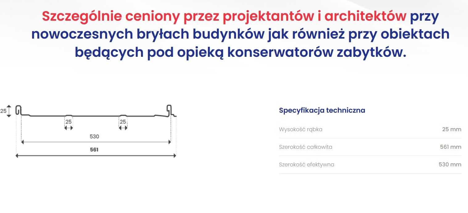Blacha na Rąbek Panel dachowy elewacyjny Klik click zatrzaskowa TANIO