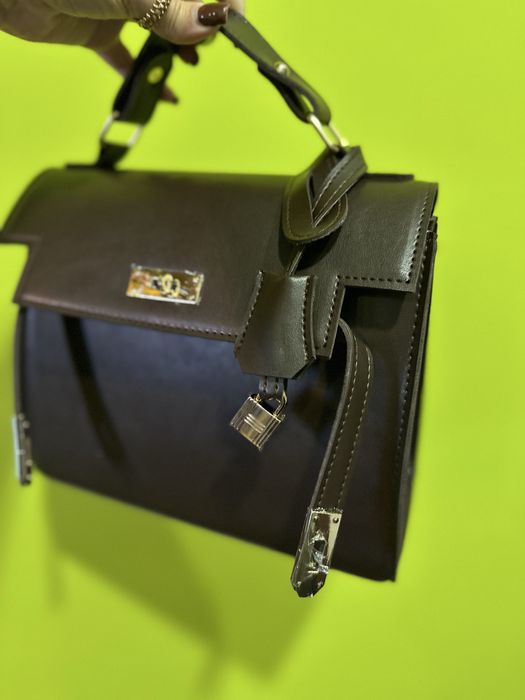 Сумка аналог Hermes Kelly шоколад
