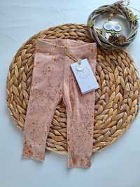 Spodnie niemowlęce legginsy 62 Soft Gallery różowe bawełniane pudrowy