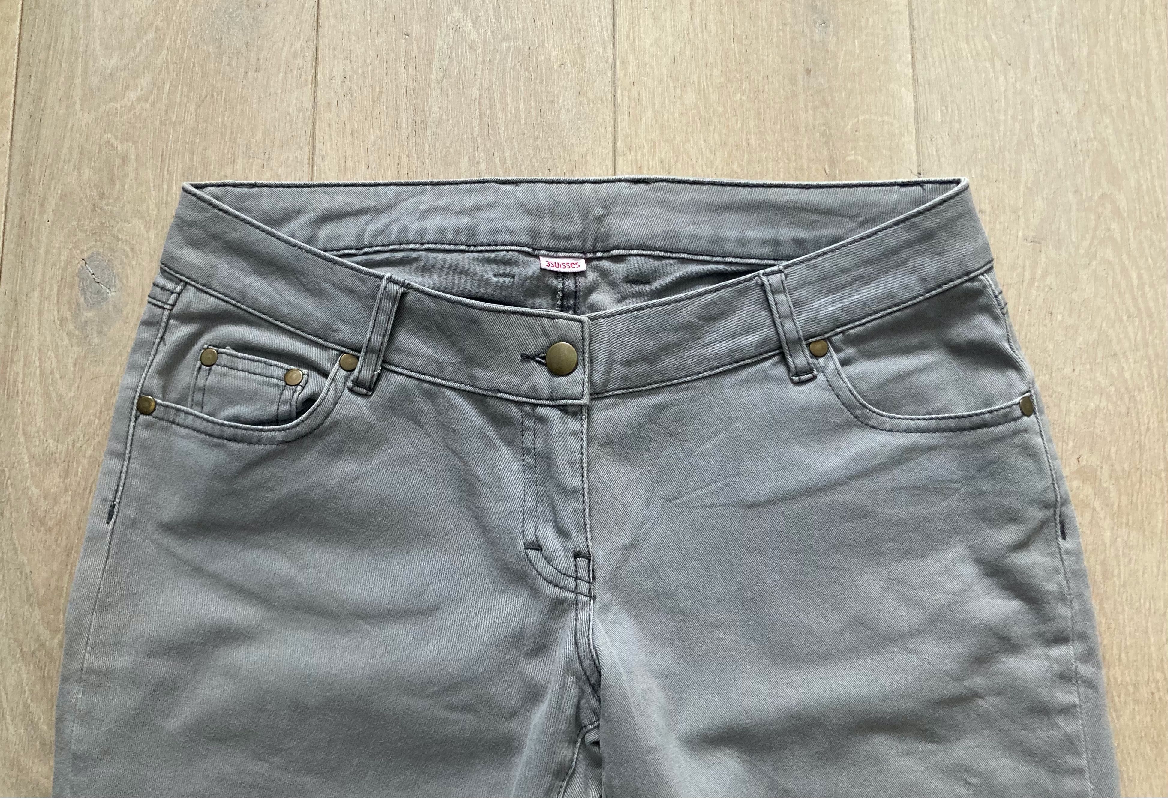 Spodnie damskie jeansy szare roz. 40