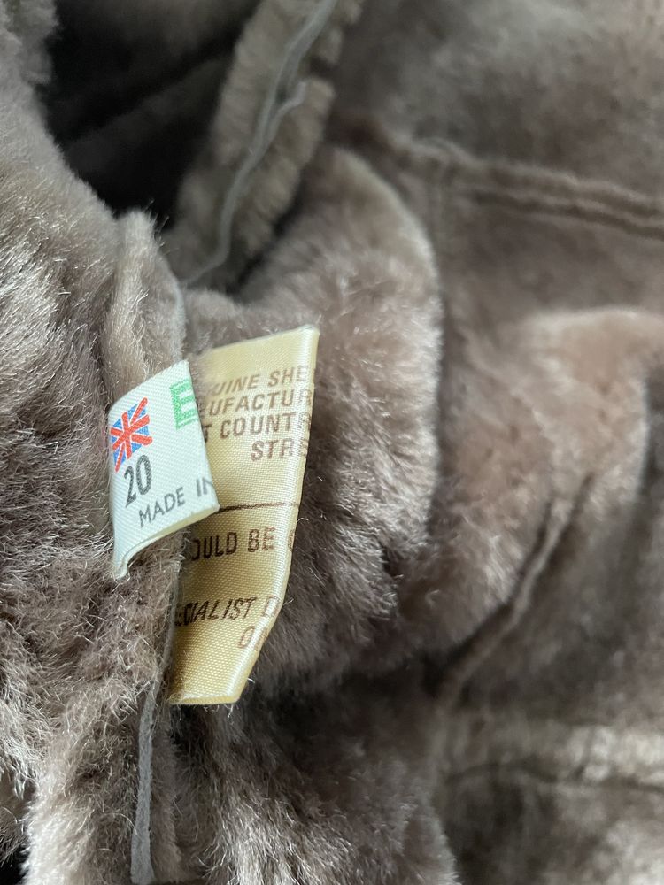 Kożuch damski Made in England 46 XXXL Vintage 70/80s Retro