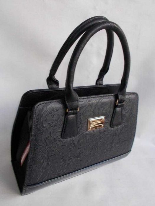 Сумка чорна з перфорацією. Екошкіра. Нова