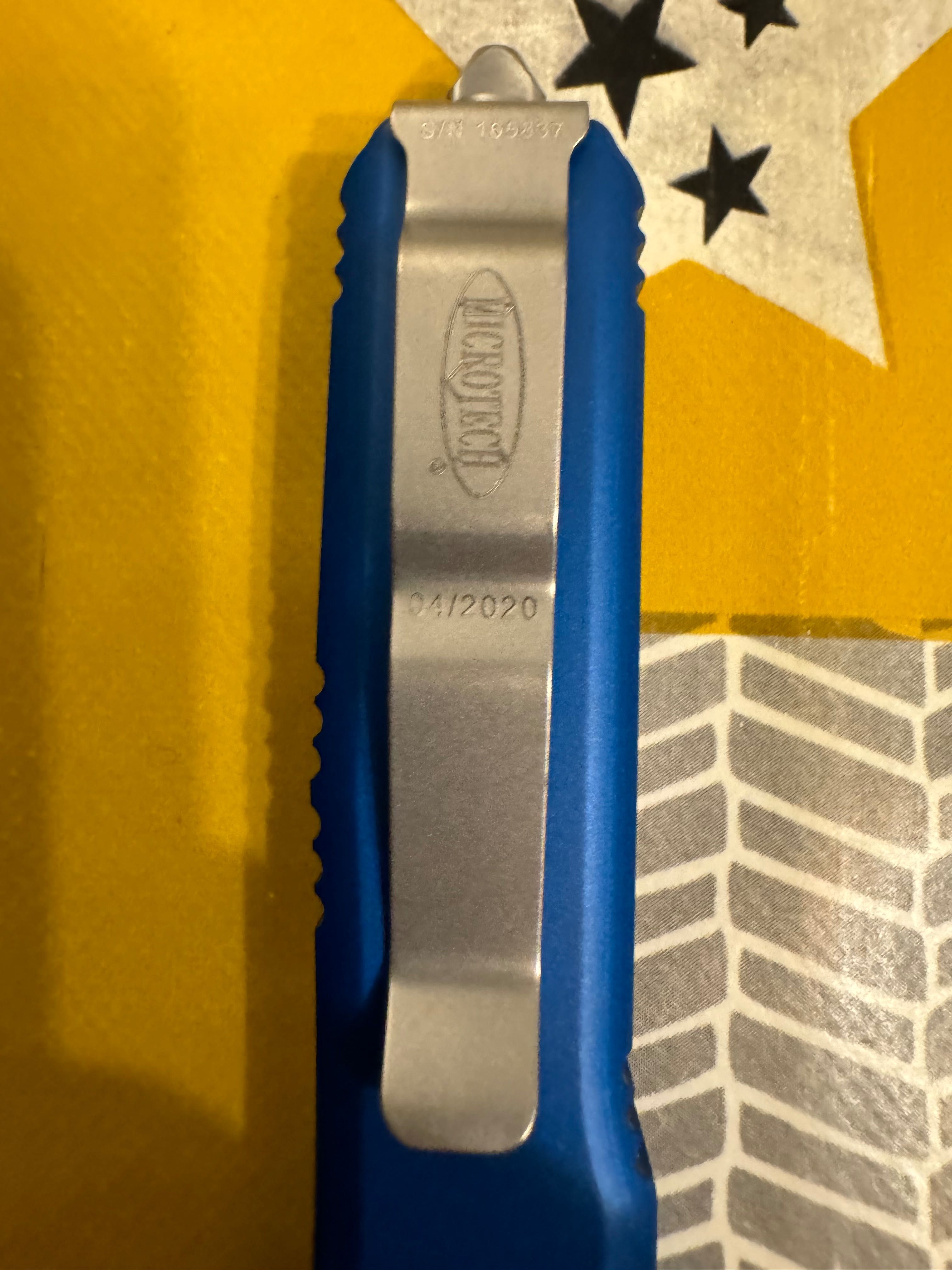 Nóż Microtech Ultratech Bayonet Blue 120-10 BL