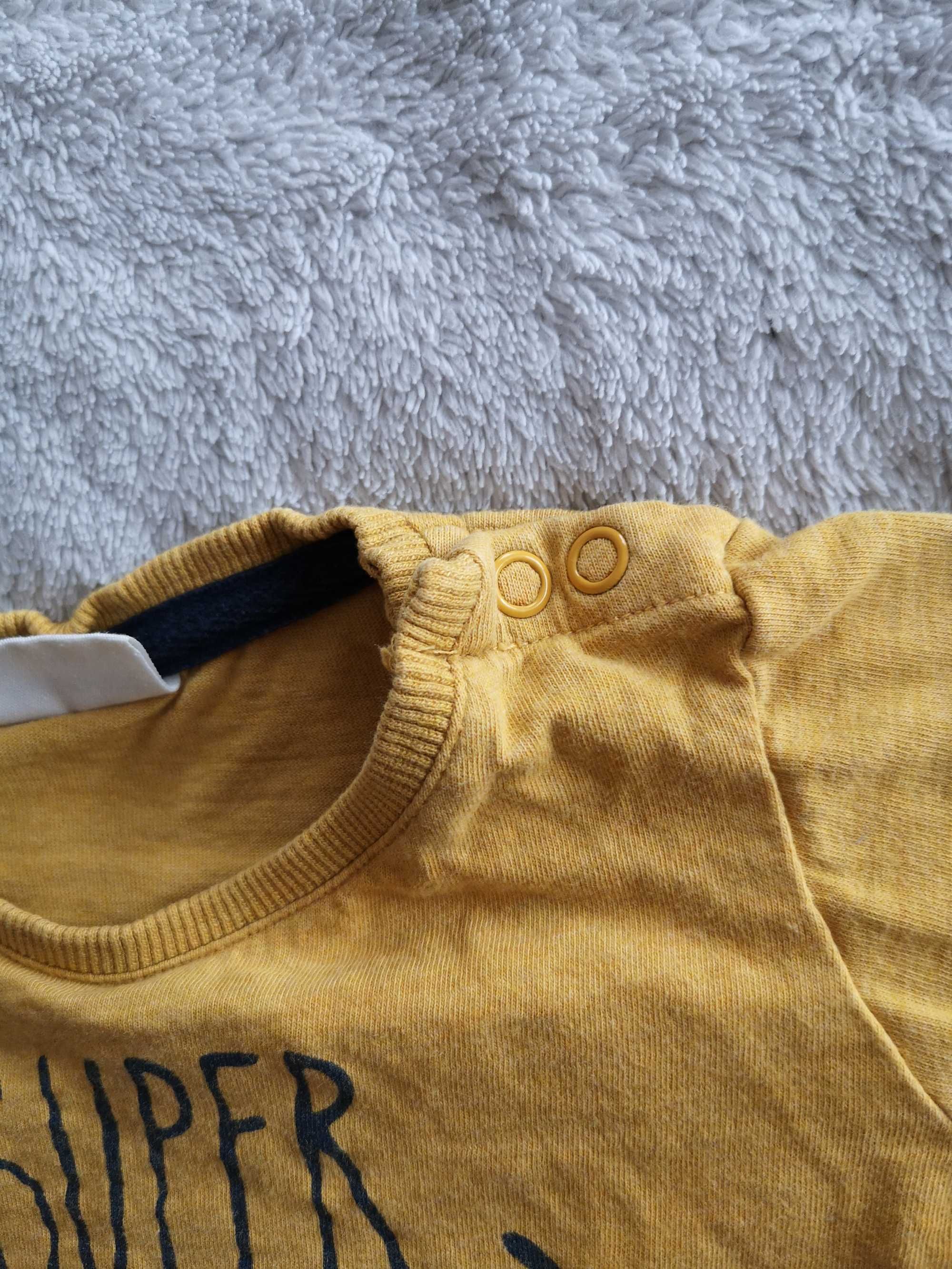 Żółta musztardowa bluzka z długim rękawem Kappahl 74