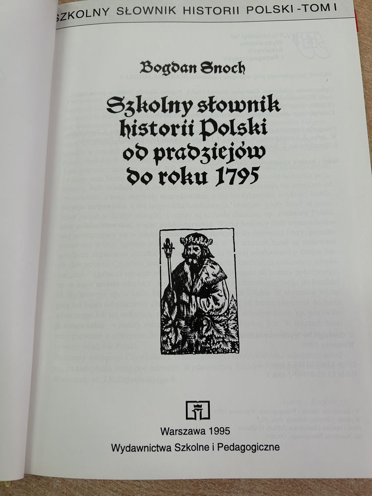 Szkolny słownik historii Polski od pradziejów do roku 1795