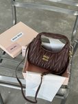 Сумка Miu Miu шоколадна, біла, срібна, червона, чорна