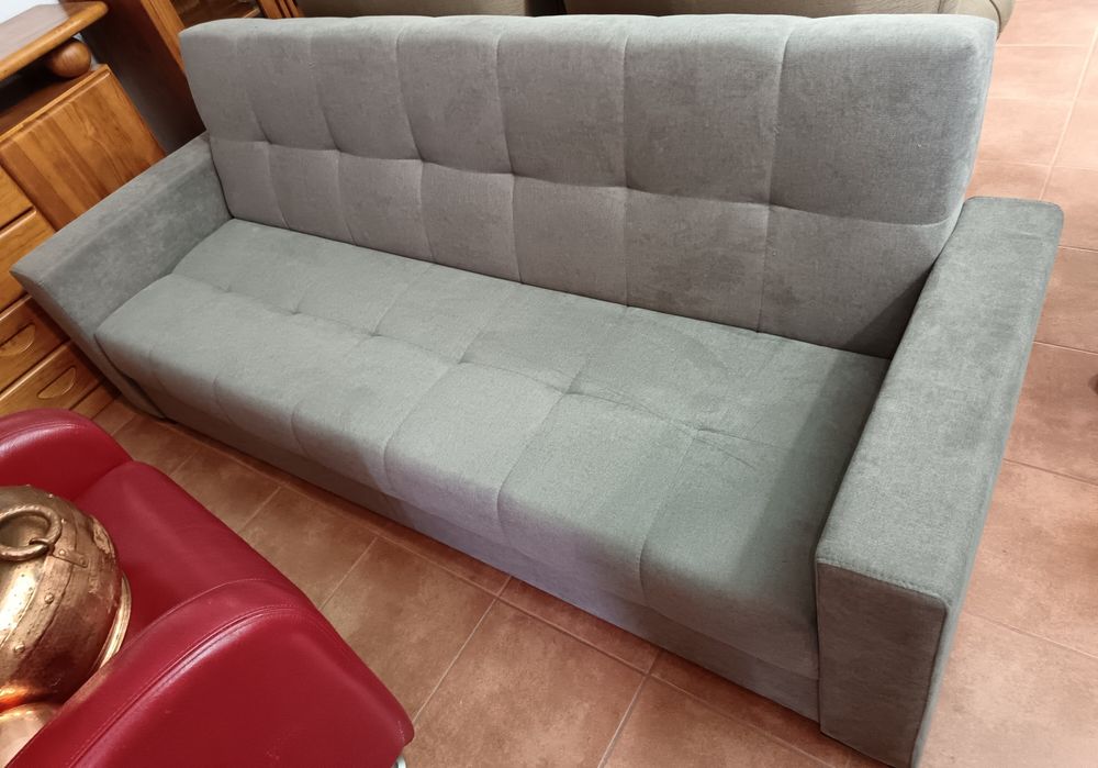 Sofá cama casal clik clak cinza
