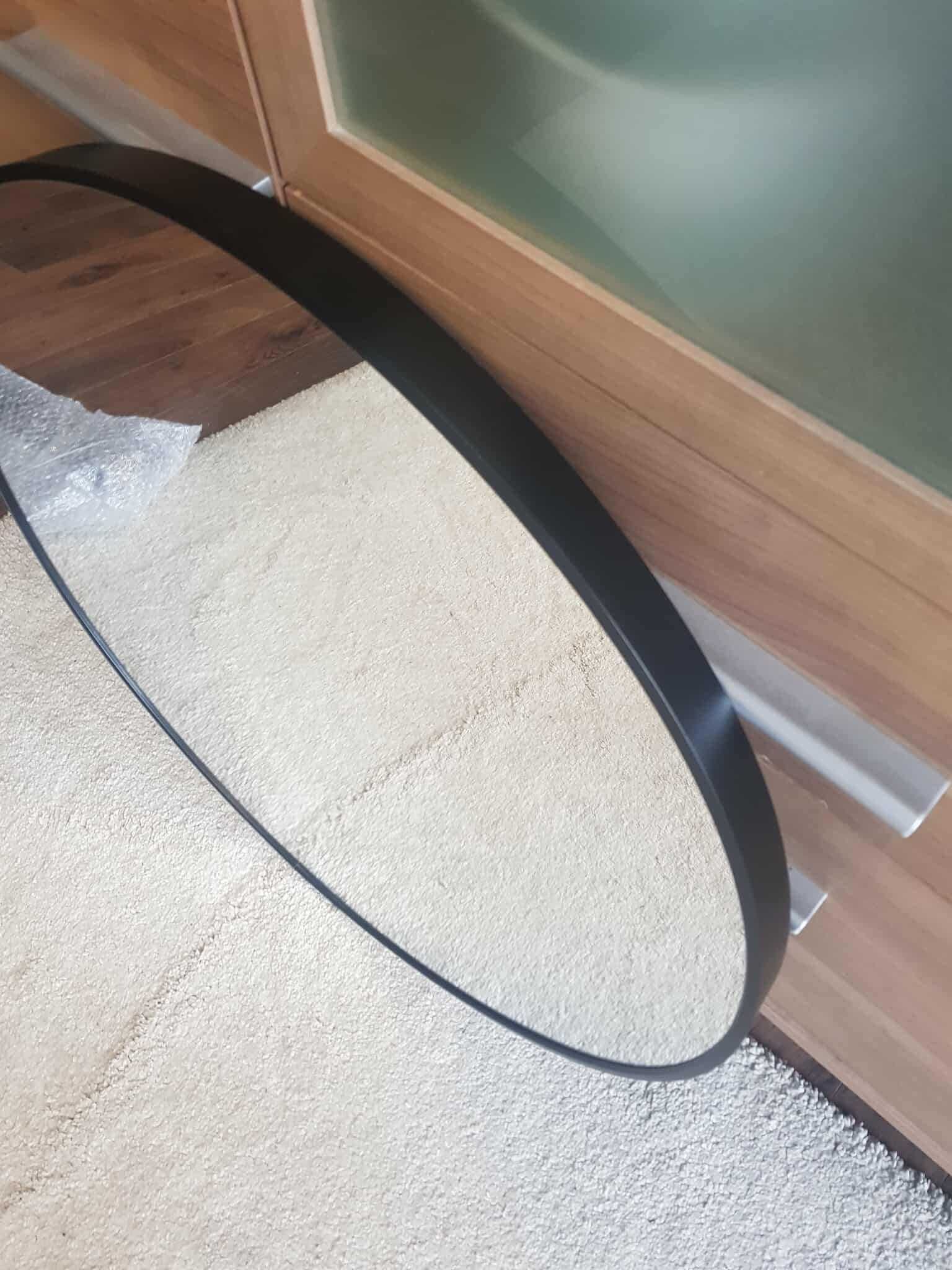 NOWE Lustro okrągłe 60 cm aluminiowa rama