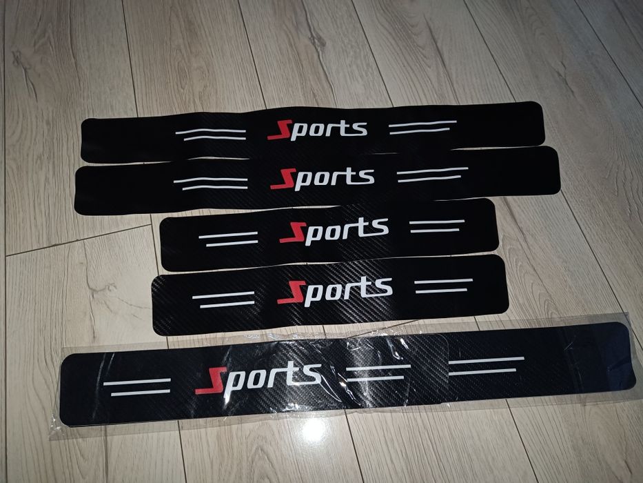 Włókno węglowe ochronne na progi, Naklejki różne motywy super gadżet.