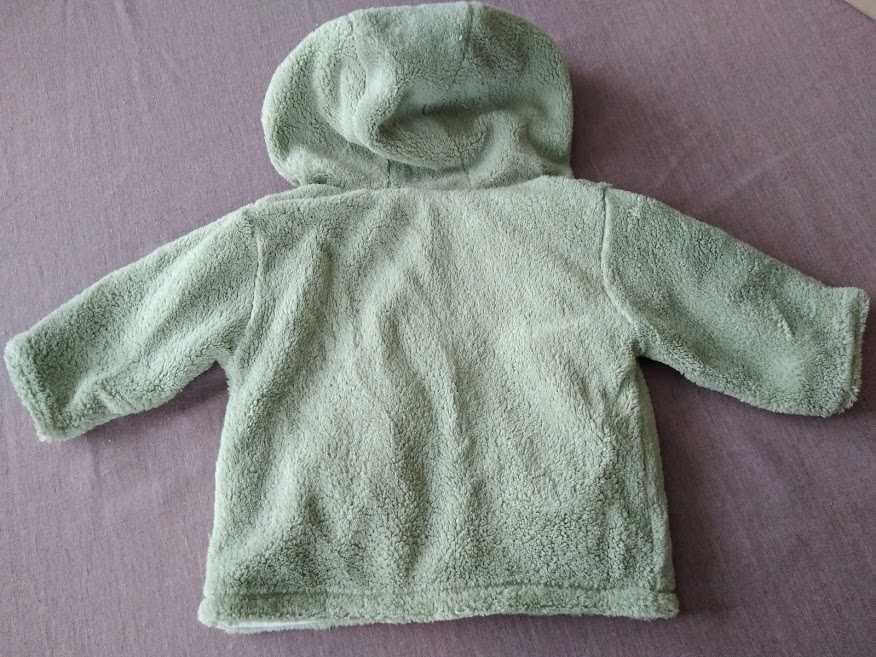 Ciepła bluza frotte/ wdzianko rozmiar 62, 2-4 m-ce