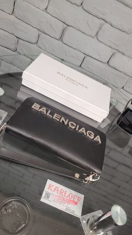 Женский модный кошелек гаманец Balenciaga Баленсиага черный