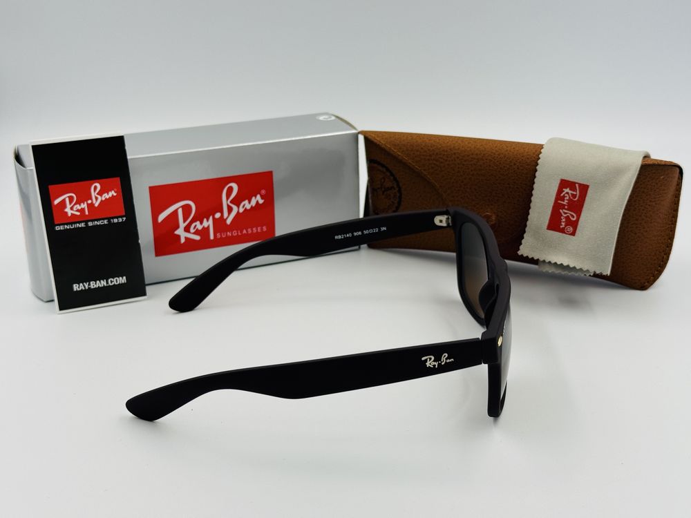 Солнцезащитные очки Ray Ban Wayfarer 2140 Matte Brown 54мм стекло