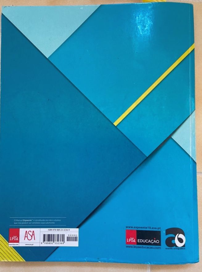 Manual de Matematica A 10 ano 1 volume da editora Asa