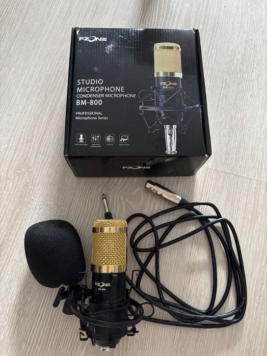FZONE BM-800+UM2 zestaw mikrofon+statyw+interfejs