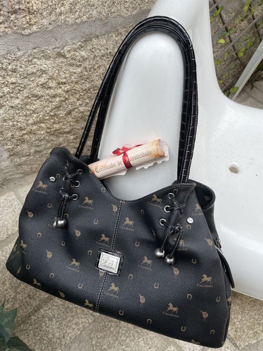 Carteira em pele preta Cavalinho ORIGINAL