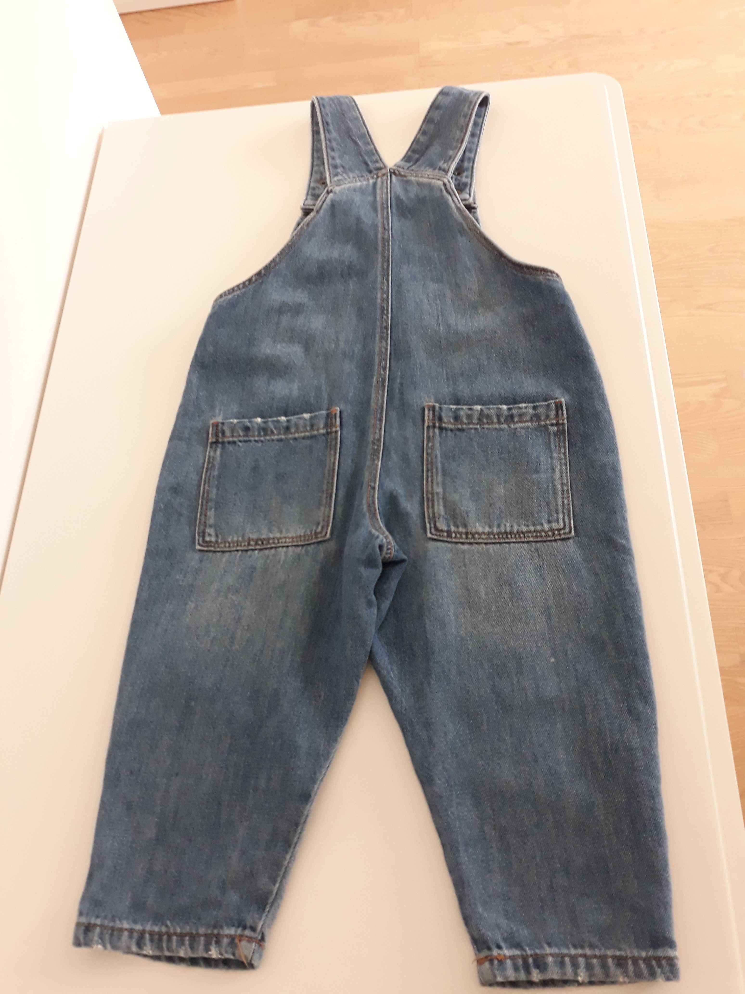 Zara ogrodniczki spodnie jeansowe 98 2-3 latka