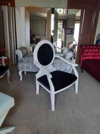 Cadeirao lacado branco