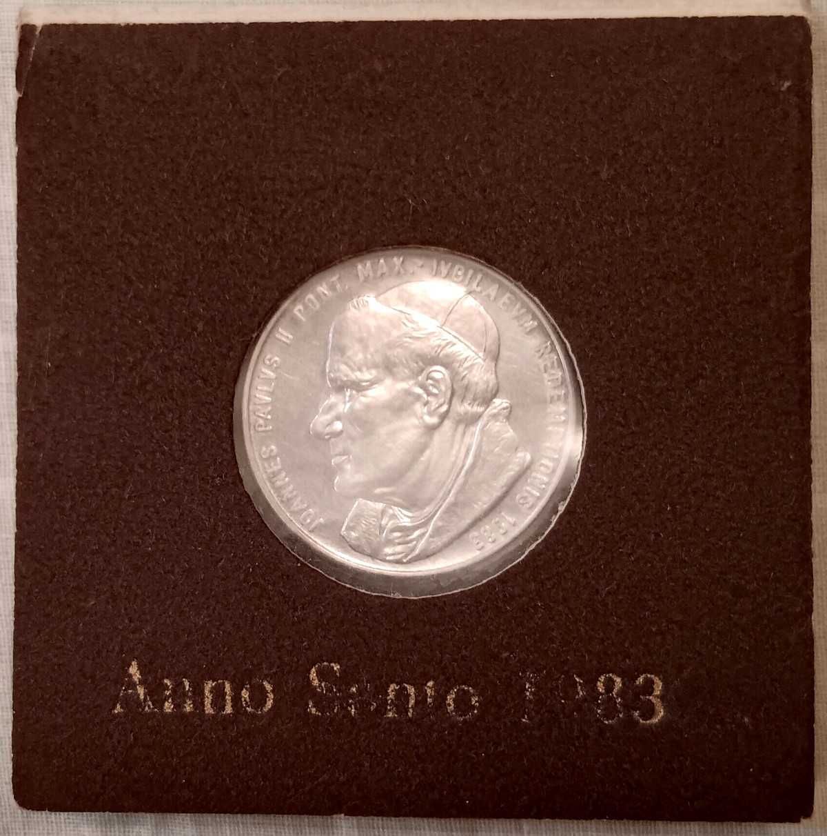 Medal posrebrzany z Janem Pawłem II - Rok Święty 1983