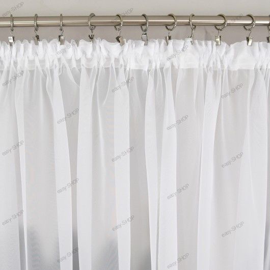 Gotowa firanka biały woal z gipiurą