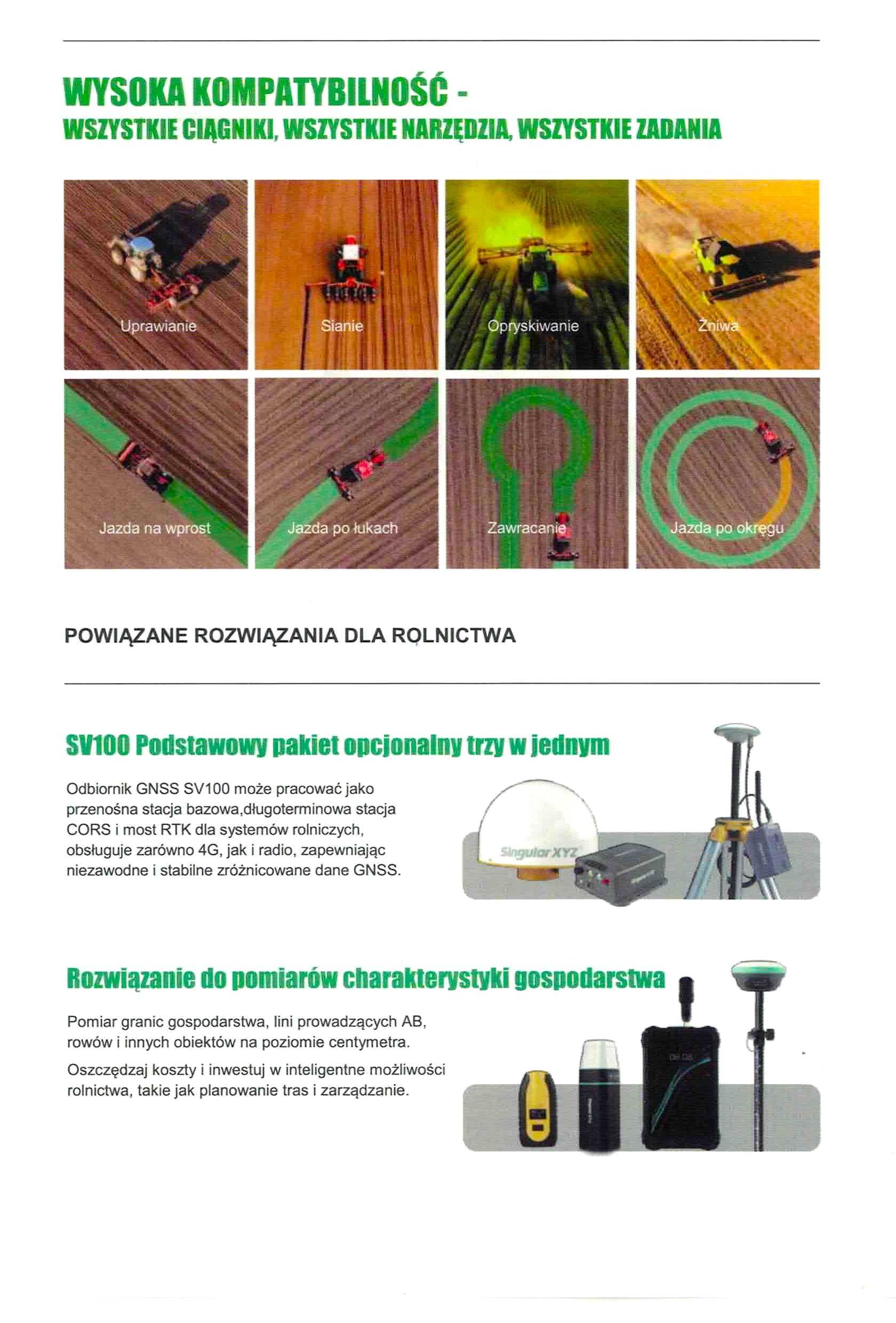 Nawigacja rolnicza do autoprowadzenia traktora GPS do 2,5cm AGROSTA