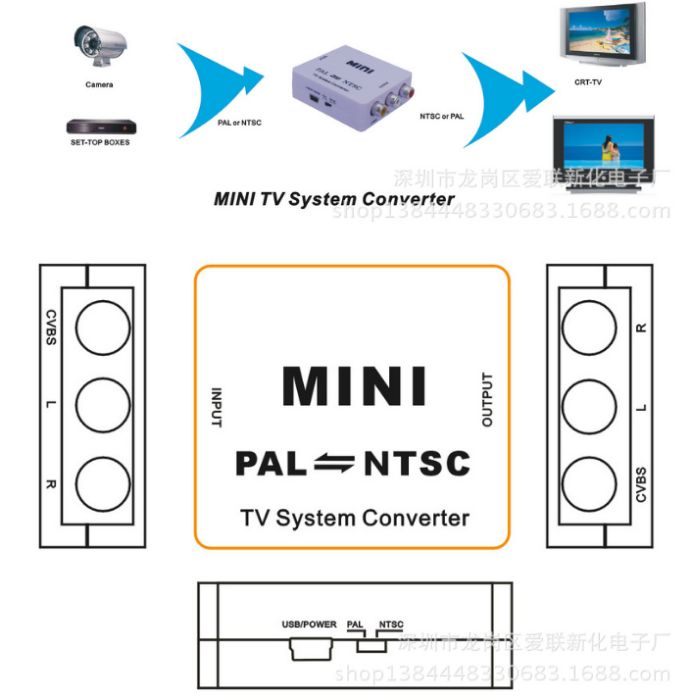 Конвертер видеосигнала PAL NTSC /адаптер/переходник/ двунаправленный