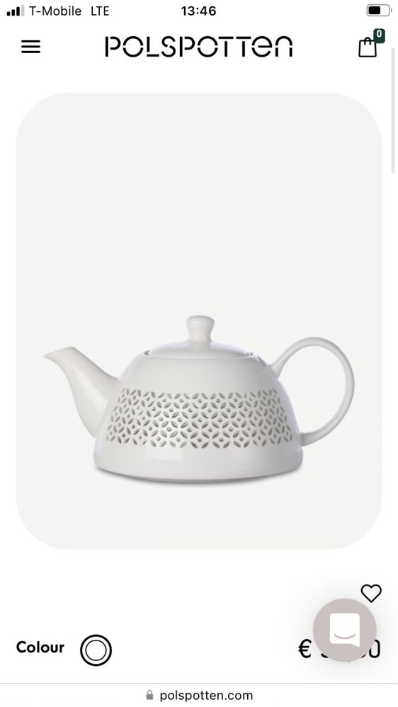 Czajniczek dzbanek Teapot Pols Potten porcelana