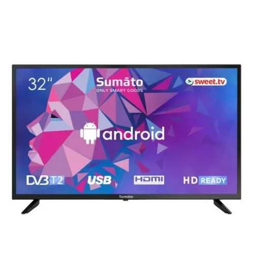 SMART телевізор SUMATO 32"Android 14.0 З вбудованим тюнером DVB-T2.