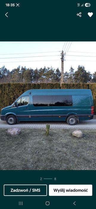 Wynajem Busa Osobowe/Dostawcze VW  Crafter Ducato 3 i 9 Miejsc