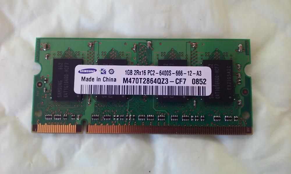 Memória RAM Samsung 1GB DDR2 800Mhz p Portátil