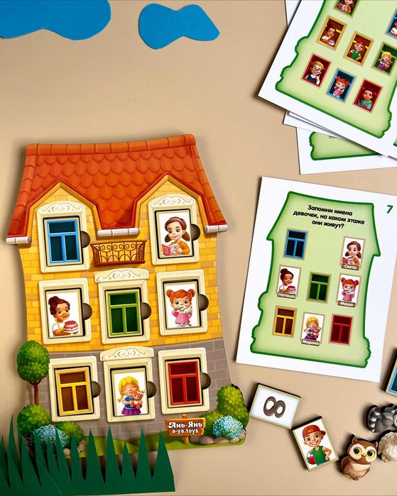 Пазл-сортер Будиночок з завданнями Домик с заданиями