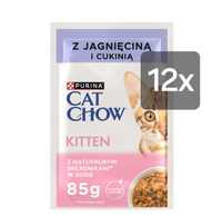 Promo! Cat Chow Kitten 12x 85g Saszetki, Kotki Karmiące Kocięta Purina