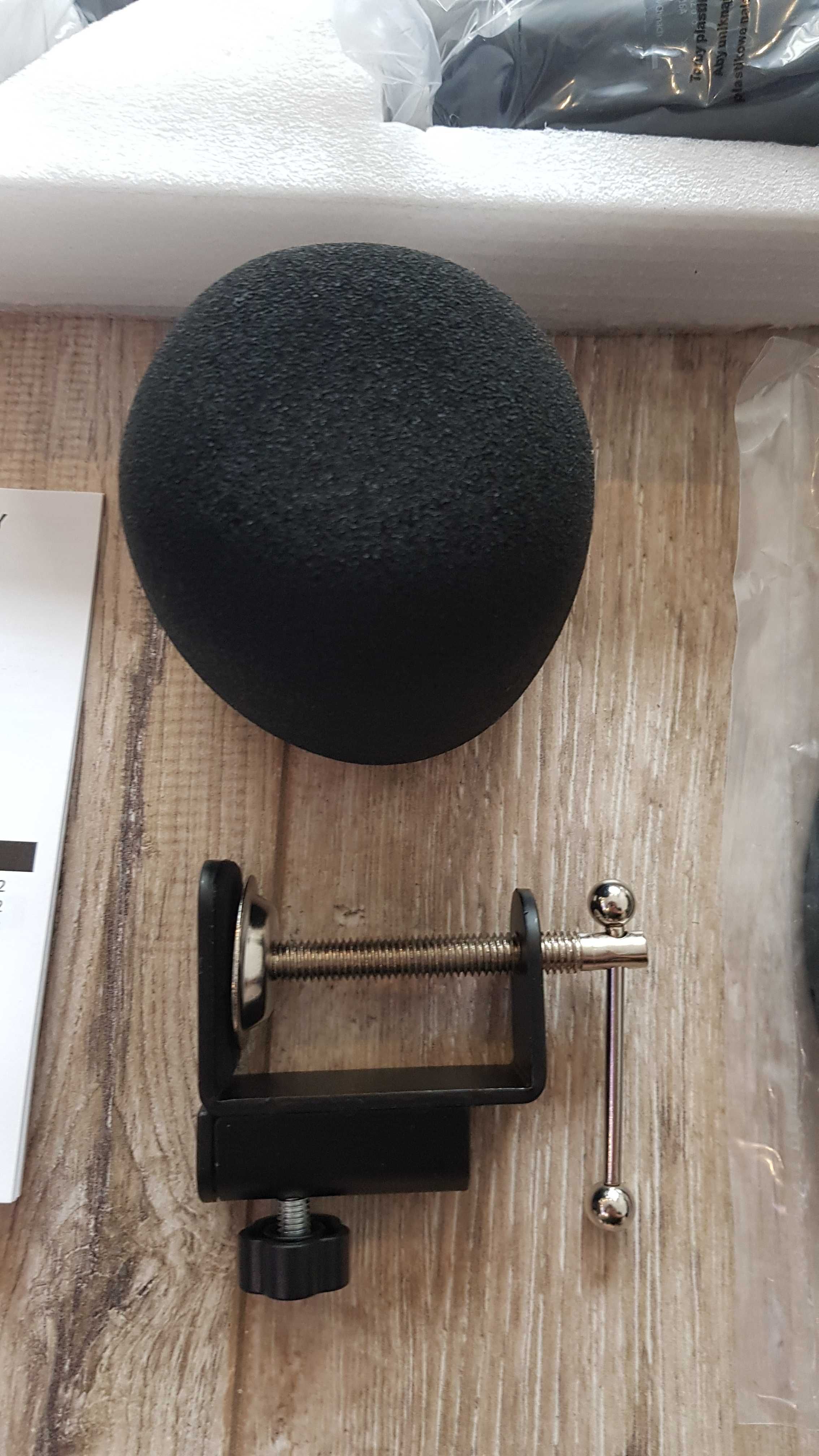 NOWY Mikrofon Studyjny + Statyw Filtr HYKKER 210230-PSM