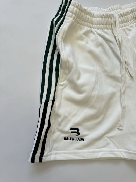шорти balenciaga 3b logo shorts white green M L