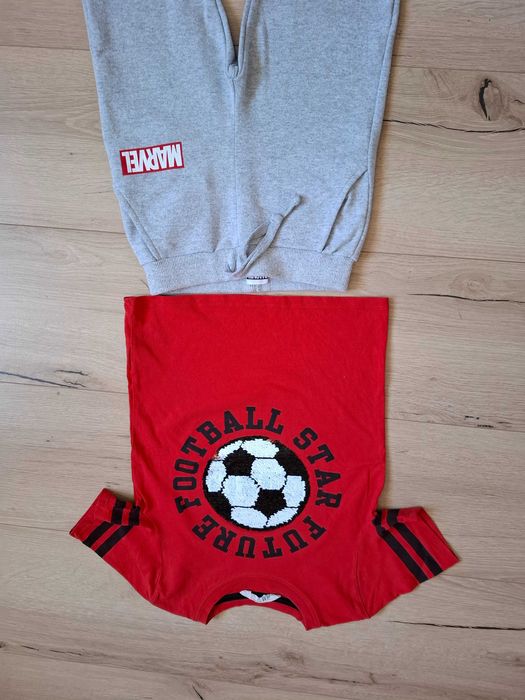 T-szirt r.122/128 piłkarska H&M Next Lindex cekiny