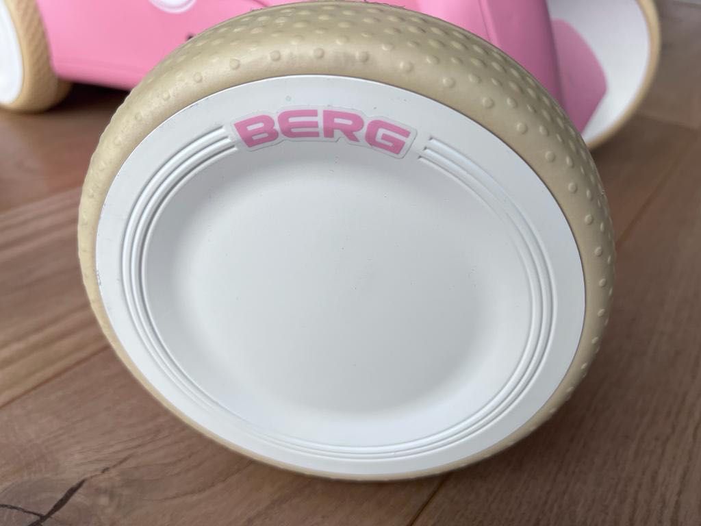 BERG gokart jeździk na pedały Go2 retro różowy + rączka do prowadzenia