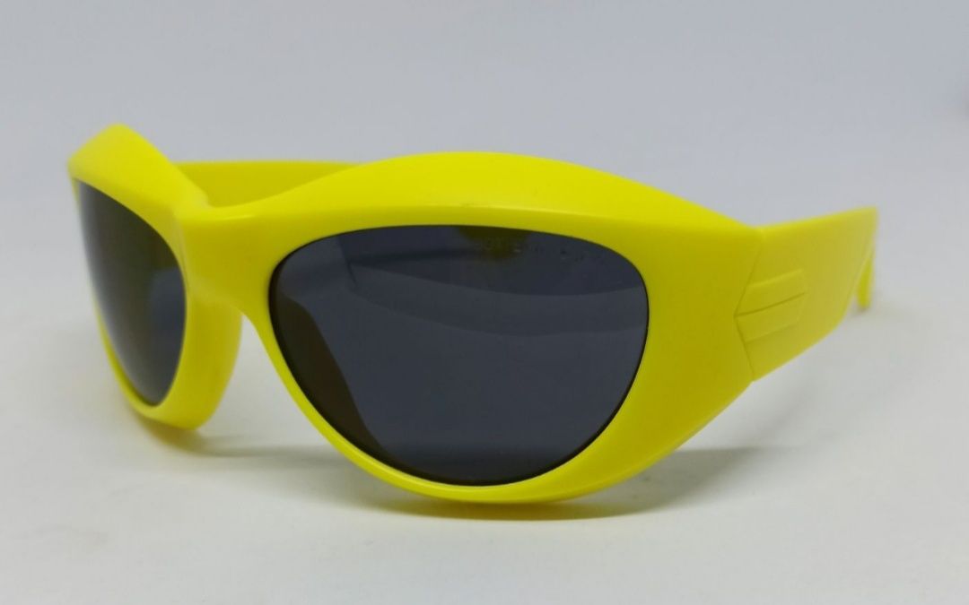 Bottega Veneta очки унисекс от солнца желто лимонные обтекаемые модные