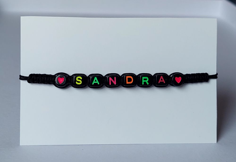 Bransoletka imienna SANDRA Hand Made