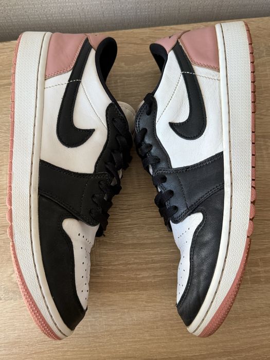 Найк еир аір джордан 1 nike air jordan 1 low pink 46 розм golf 12 uk д