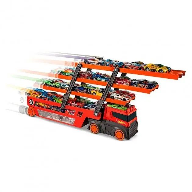 Трейлер Автовоз Хот Вилс на 50 машин Hot Wheels Mega Hauler Mattel