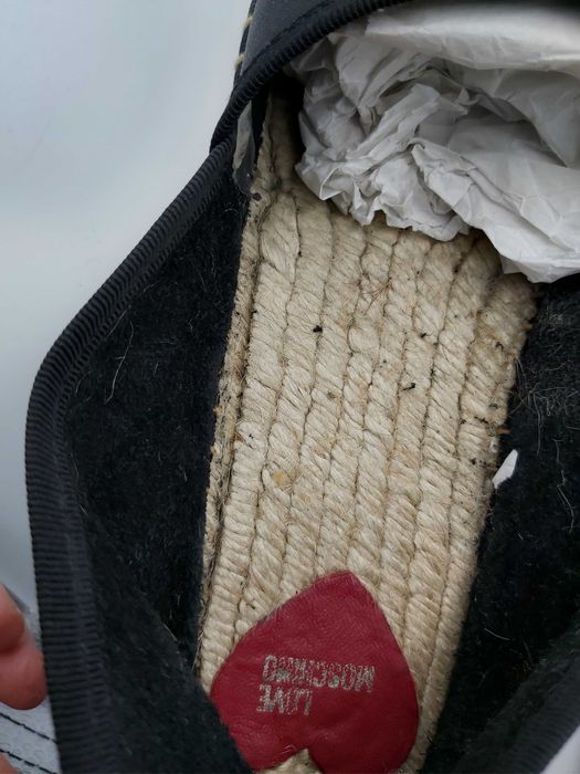 Mokasyny czarne LOVE MOSCHINO dżety espadryle rozmiar 39