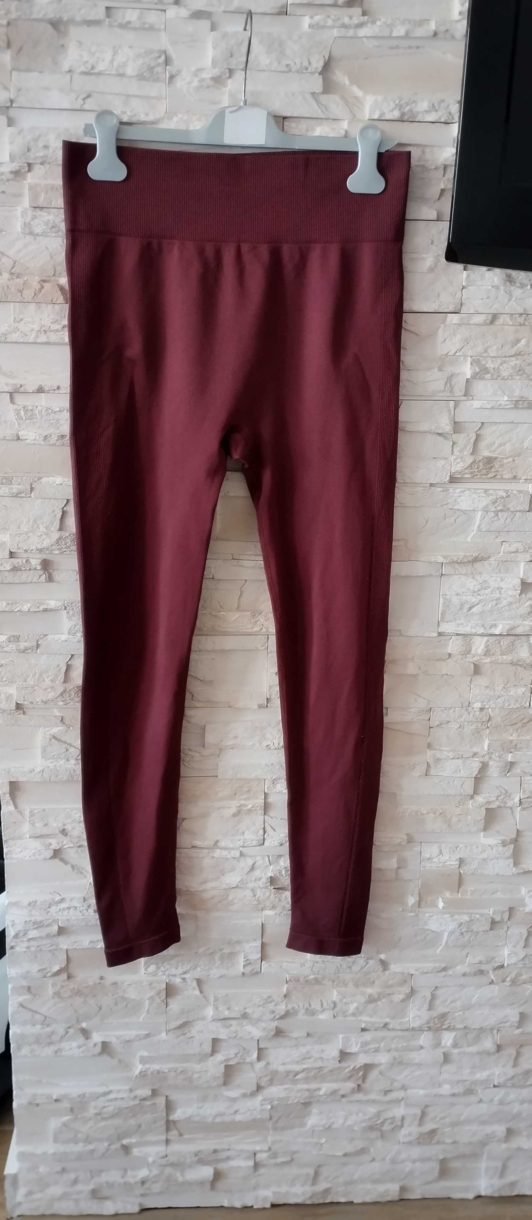 Legginsy sportowe damskie burgundowe XL/42 Workout