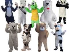 Żywe maskotki wynajem wysyłkowy strojów Misio Piesek Panda Kot Smok