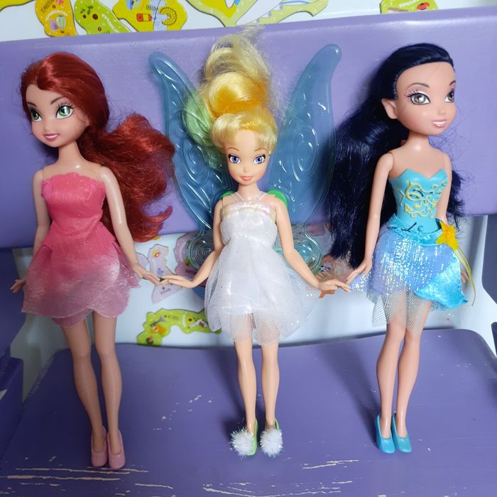 лот фея дісней 3 шт сріблянка, розетта, дінь-дінь