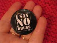значок железный круглый я сказал нет-наркотикам I SAY NO DRUGS