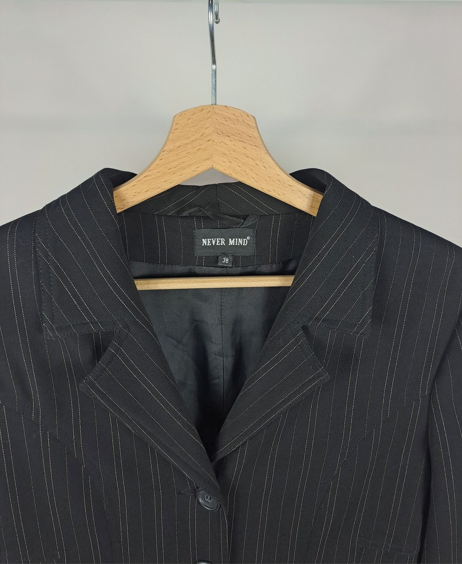 Damski żakiet marynarka vintage oversize r.S  w paski