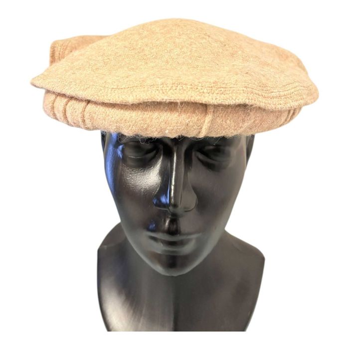 Boné de inverno Winter Cap Chapéu Pakol 100% feito à mão (Marfim)