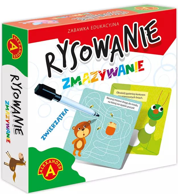 Rysowanie-zmazywanie. Zwierzęta. Alexander