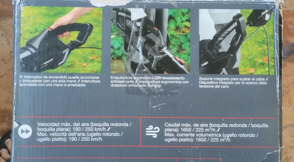 Soprador elétrico Parkside Performance 1650W