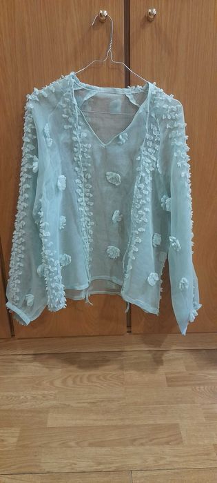 Camisola verde água