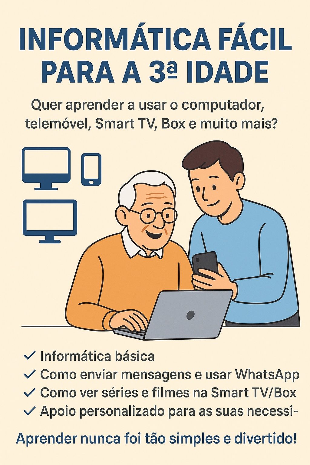 Serviço de informática básica 3° idade